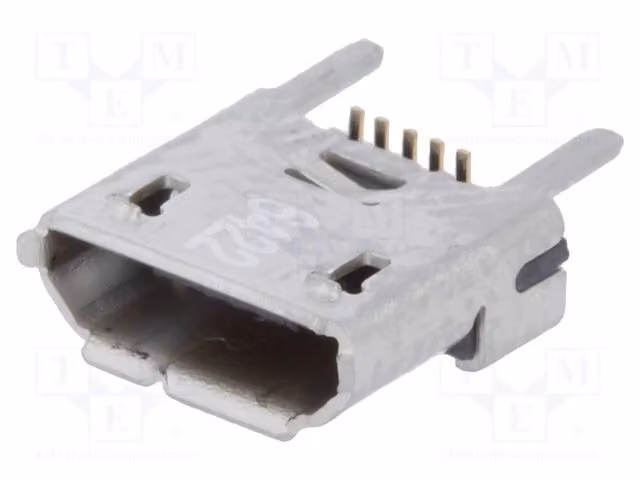 Connettore; USB B micro; per montaggio su circuito stampato; tecnologia SMT; numero di pin: 5; orientamento verticale; USB 2.0 105133-0011. Connettori USB e IEEE1394