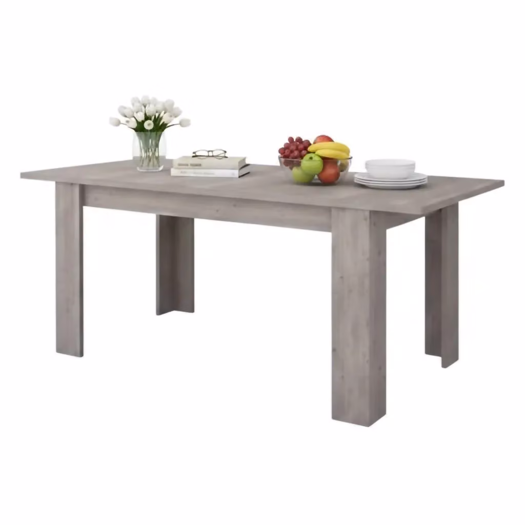 Tavolo da pranzo estensibile DMORA moderno in legno e metallo, colore rovere, L: 160 cm, P: 88 cm, H: 75 cm – 2