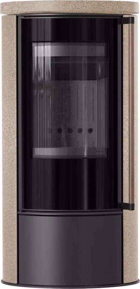 KRATKI ERIK Ø150 5,5 kW Stufa in Vetroceramica GOLD SATIN Maniglia Sistema di porte Jatoba