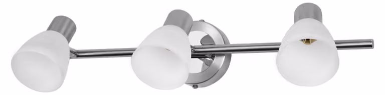 OSRAM LED Spot Vase Faretto da soffitto 3x G9, nichel spazzolato, cromo, acciaio, orientabile, diffusore in vetro