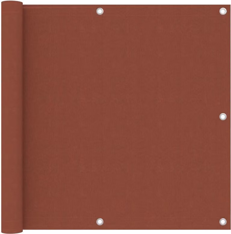 Schermo per balcone 90x500 cm in tessuto oxford terracotta