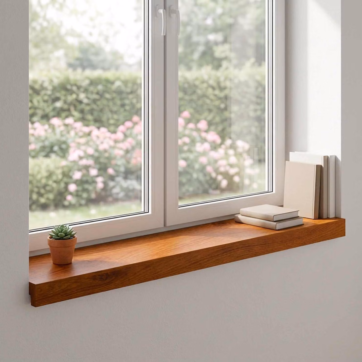 Set di 2 soglie per finestre vidaXL in pietra naturale, colore marrone, L 100 x P 20 x H 2 cm