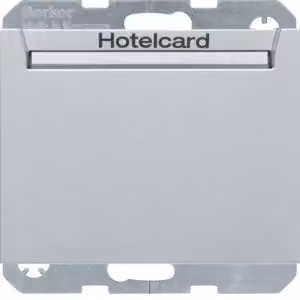 Berker 16417134 Interruttore a relè con elemento centrale per Hotelcard in alluminio, opaco Berker K.1/K.5