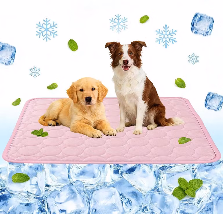 Tappetino refrigerante per cani, auto-raffreddante, 100 x 70 cm, rosa