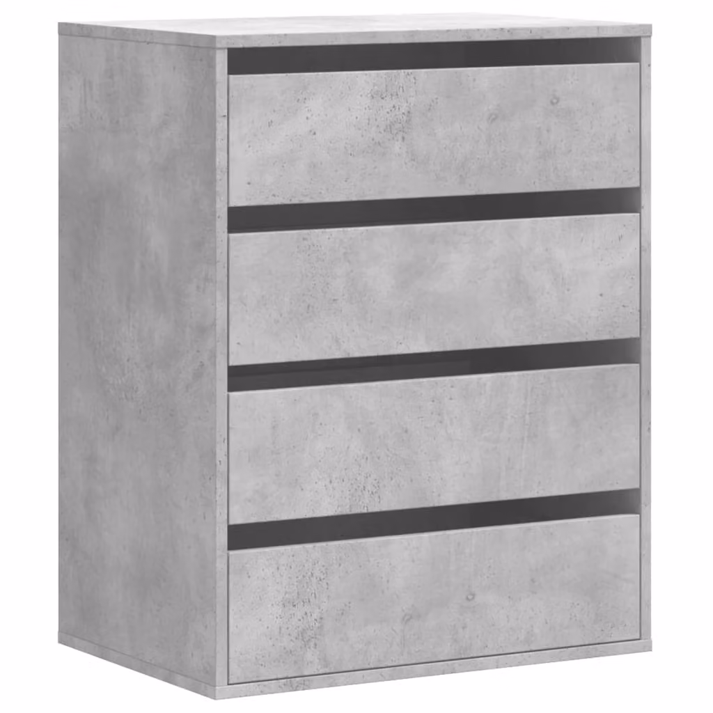 Cassettiera Angolo Grigio Cemento 60x41x76cm Legno Multistrato