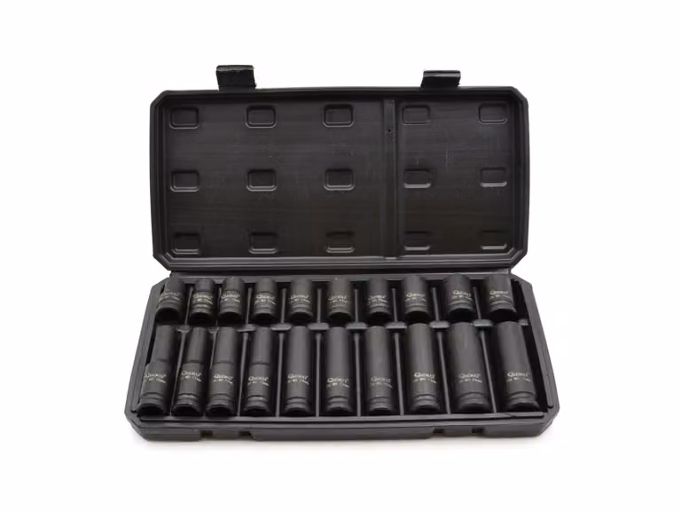 GEKO Prese ad impulsi 10-19mm, 1/2", 38/78mm, set di 20, CrMo, 6 angoli in valigetta G10517