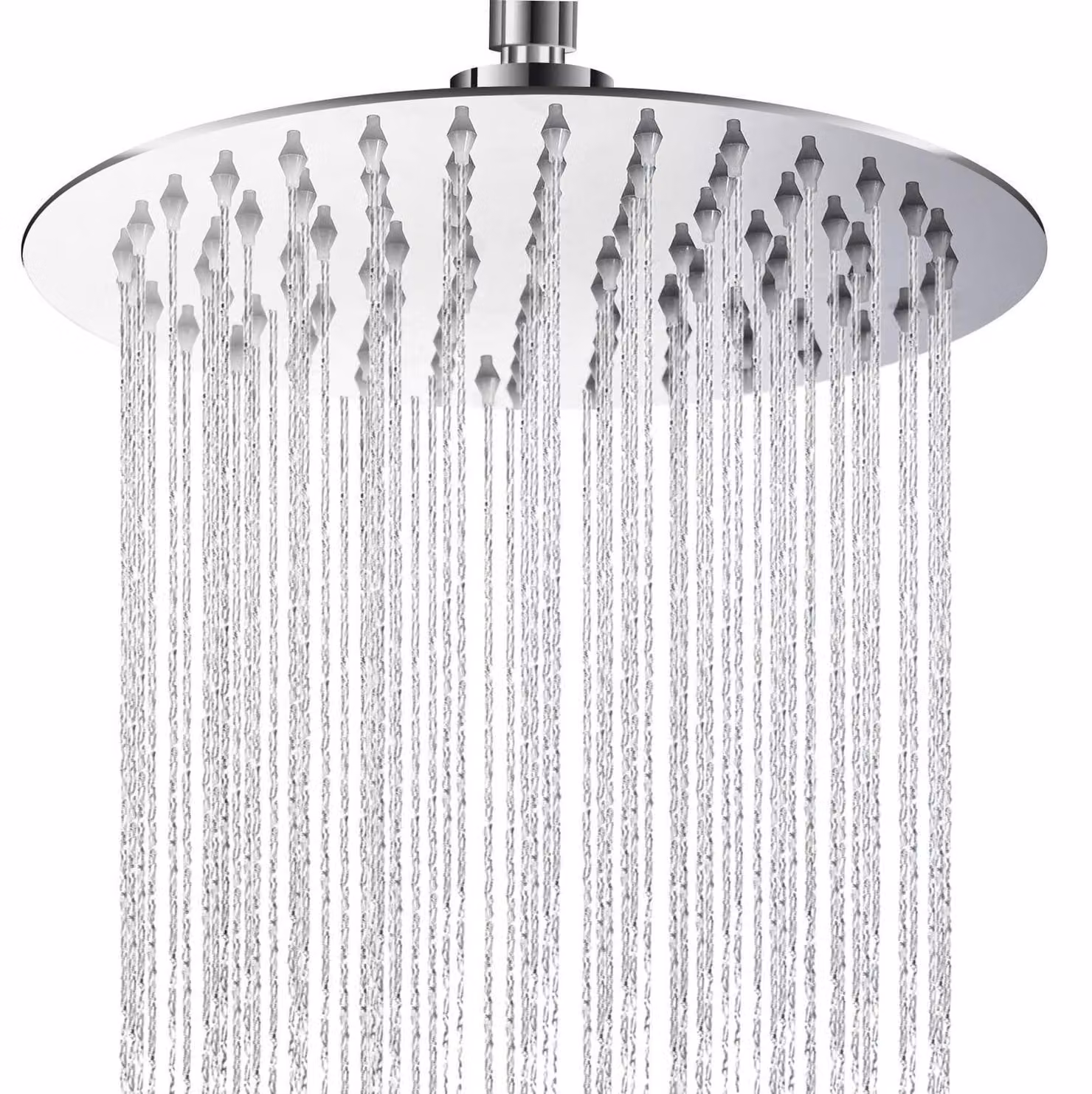 Doccia a pioggia, 8 pollici, acciaio inossidabile, regolabile, anticalcare, a risparmio idrico, 20 cm, finitura lucida effetto specchio