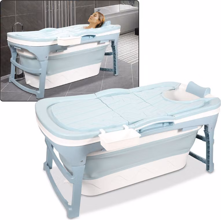 Vasca da bagno per adulti Clanmacy - Vasca da bagno pieghevole - Vasca da bagno mobile - Sauna termale - adatta per adulti - 118 cm