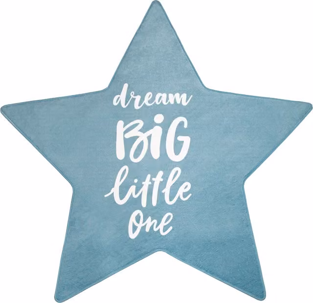 Tappeto lavabile per bambini Chiko blu a forma di stella con motivo blossom, diametro 150 cm – 1