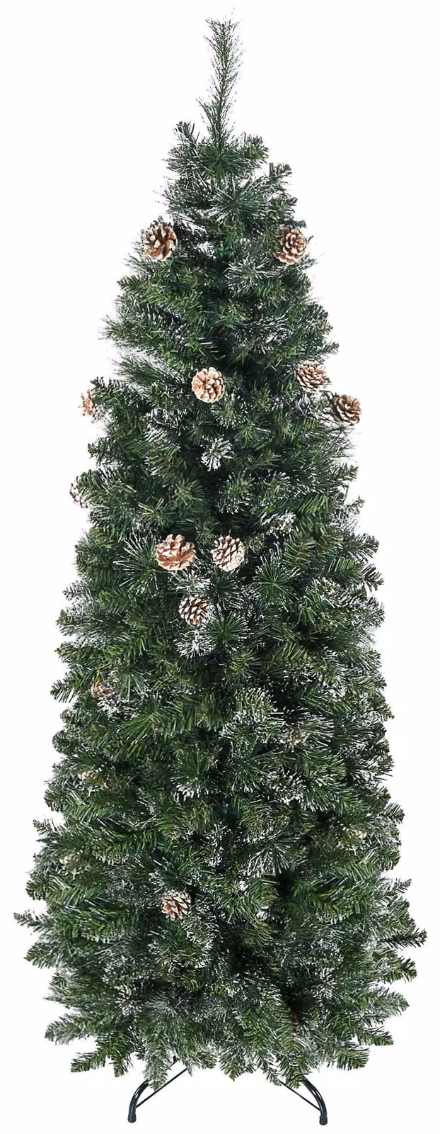 Albero di Natale Artificiale 180 cm 618 Rami con Pigne Verde