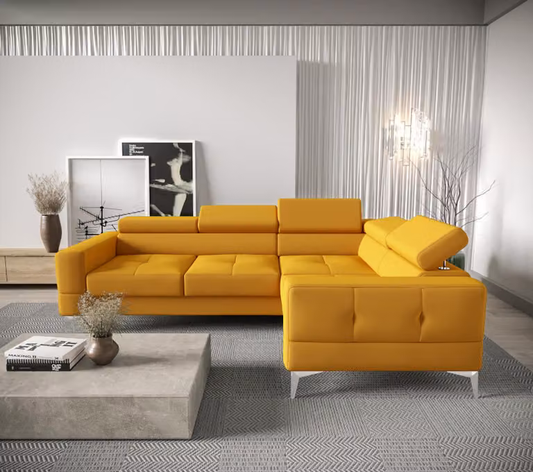 Multifunktion Sofa Couch Eckpolsterung Wohnzimmer L-Form Schwarz Modern Luxus