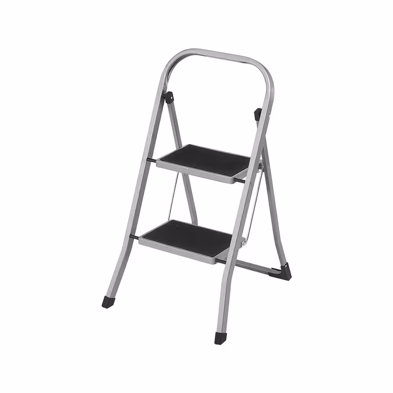 Scaletta Pieghevole a 2 Gradini, Grigio Tortora / 2 Gradini（55 x 45,5 x 82 cm）