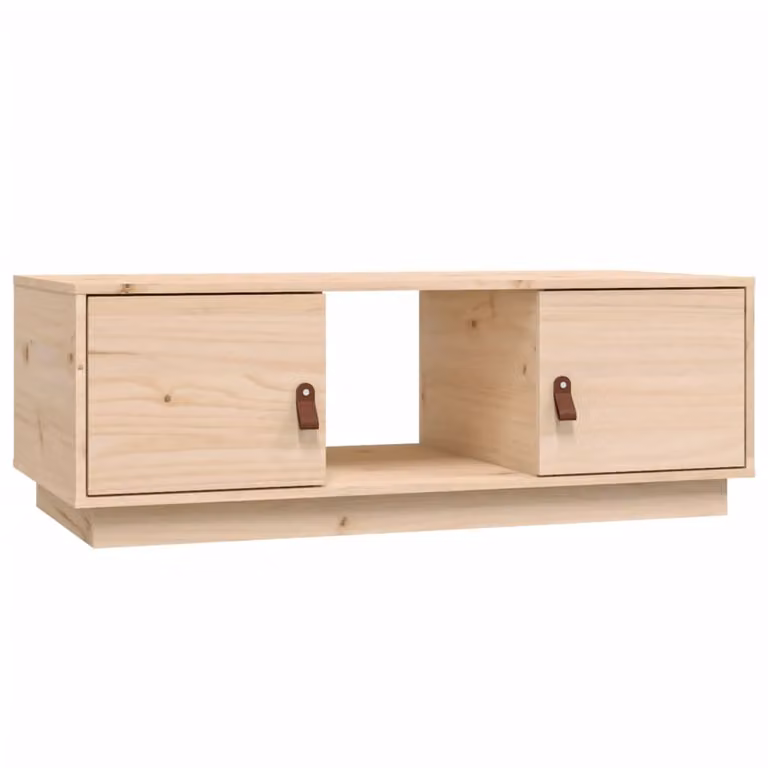 Tavolino da Salotto 100x50x35 cm in Legno Massello di Pino