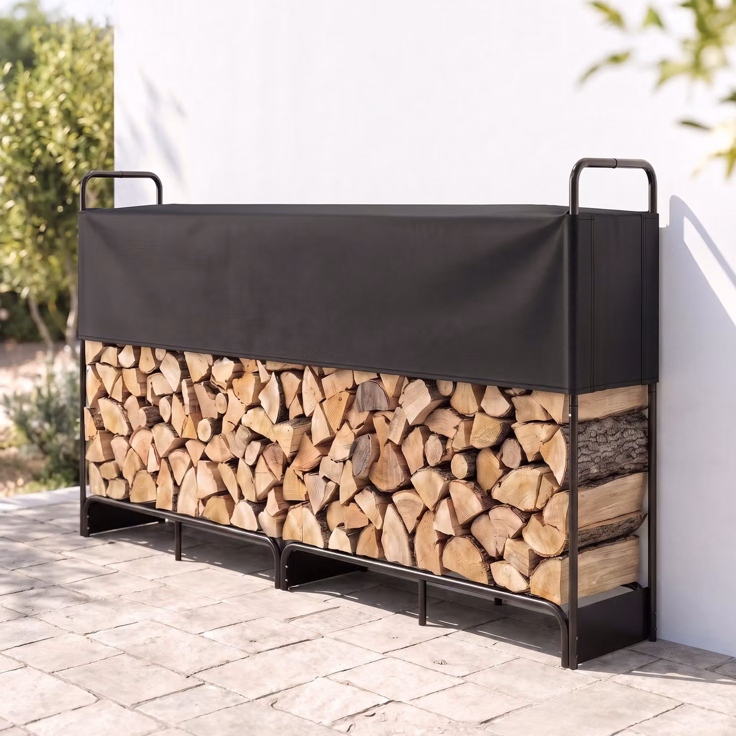 Portaogiacca Outsunny in acciaio zincato per interno ed esterno con copertura e borsa in Oxford 600D, Nero – 2
