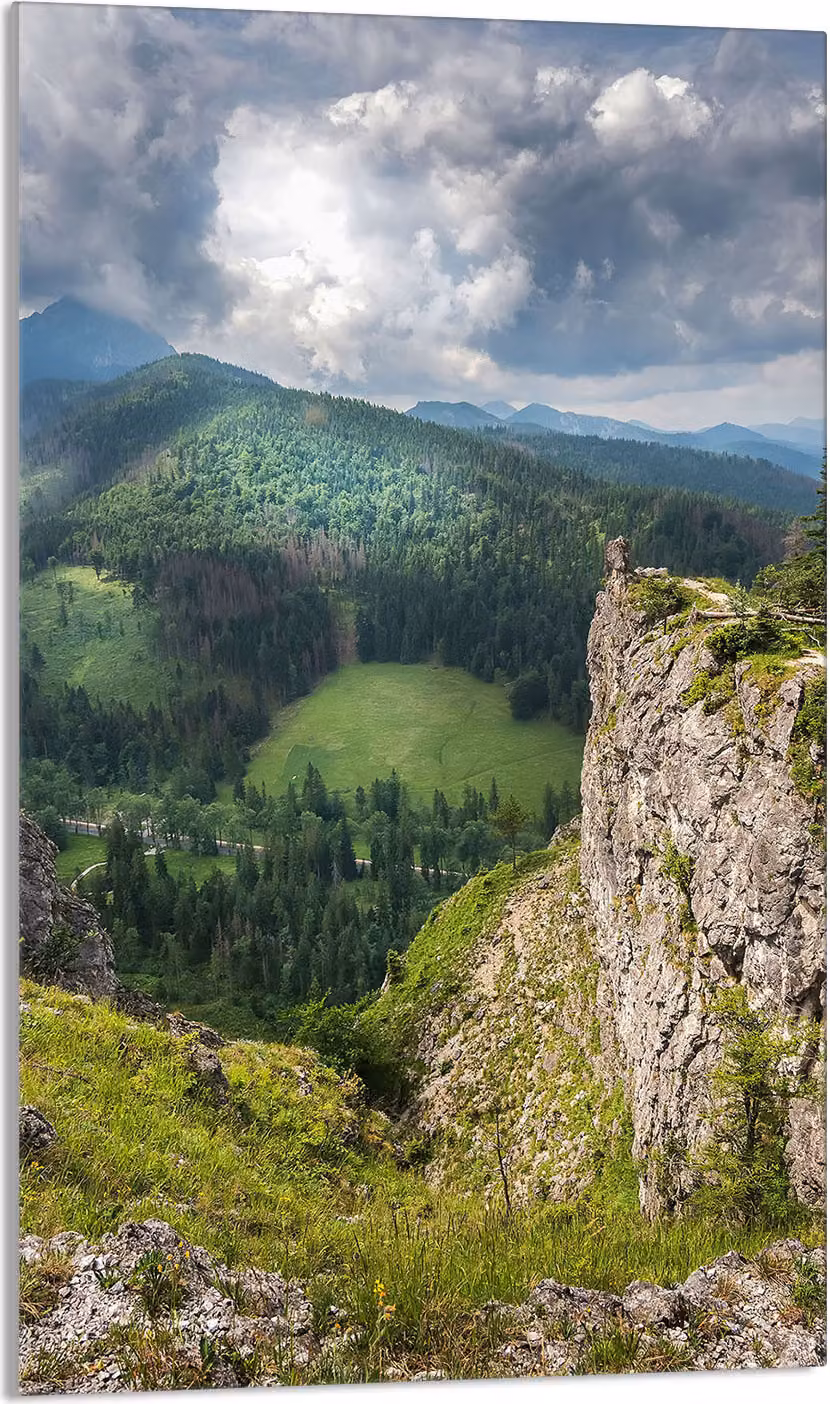 Piastra di copertura del fornello 30x52 copertura del piano cottura in Vetroceramica alzatina di vetro tagliere deco, paesaggio montagne