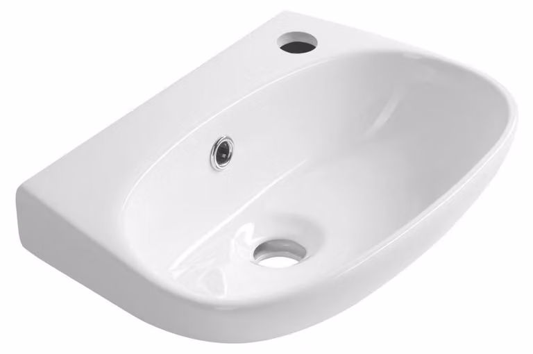 Lavabo in Vetroceramica VELSA 40x29 cm, bianco
