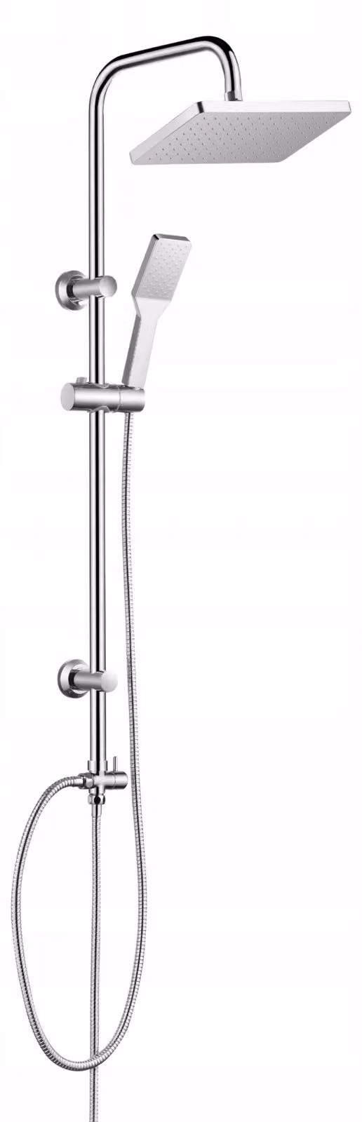 Set doccia Amfisa con soffione a pioggia e doccetta manuale, cromato, 100 cm