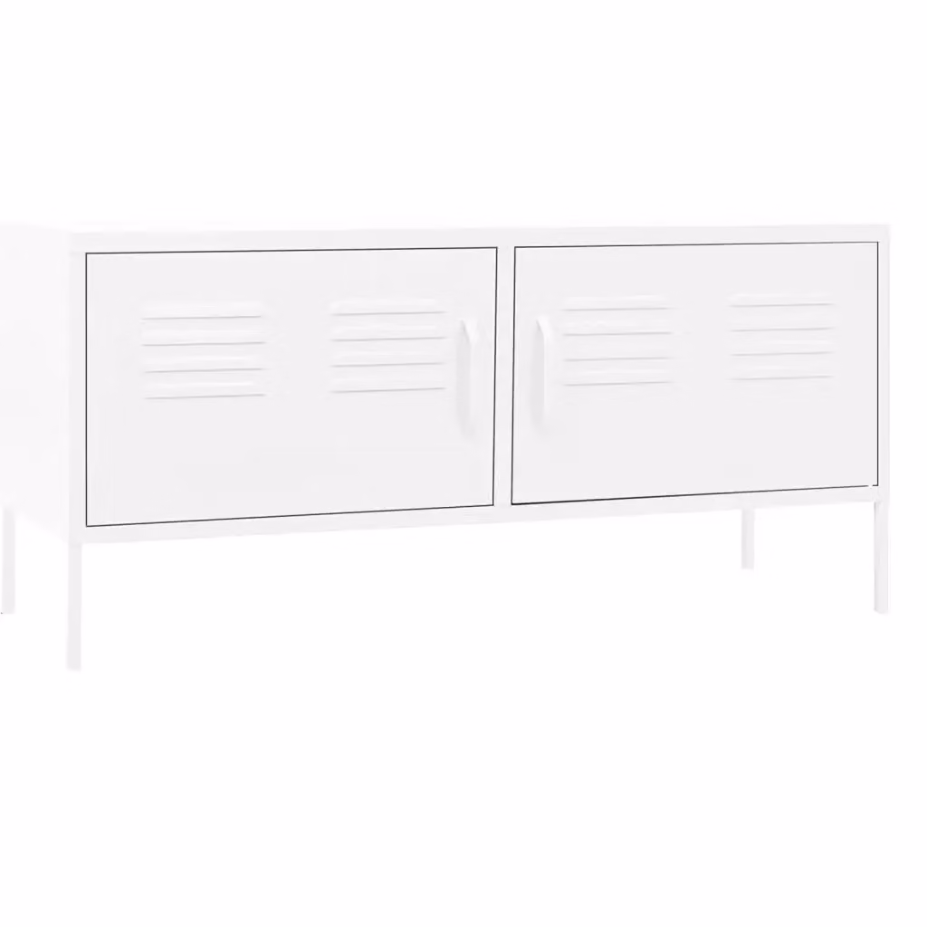 Mobile TV moderno vidaXL in metallo bianco L/P/H: 105 x 35 x 50 cm – 2