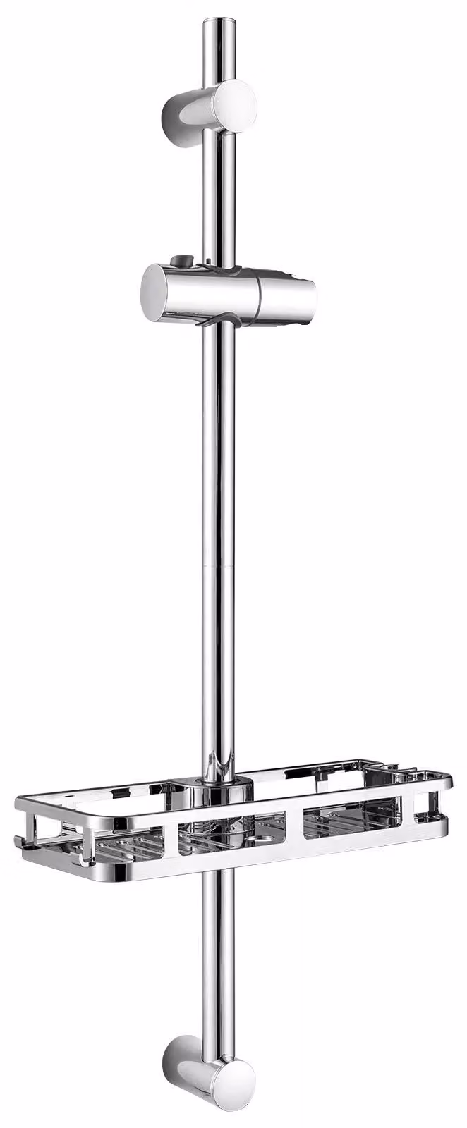 Asta per doccia, resistente alla corrosione, supporto girevole regolabile, cromata, 70 cm
