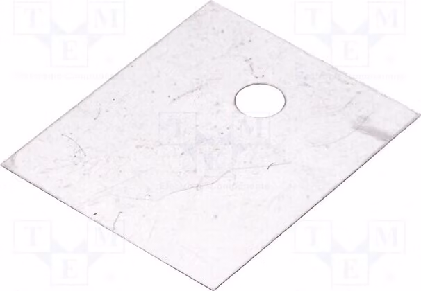 10x Dissipatore termico: Mica, conducibilità termica 0,4 K/W, lunghezza: 20,5 mm, larghezza: 17,5 mm, modello GS 3 P SL