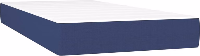 Materasso a Molle Insacchettate Rigidità Media Blu 90x200x20 cm in Tessuto