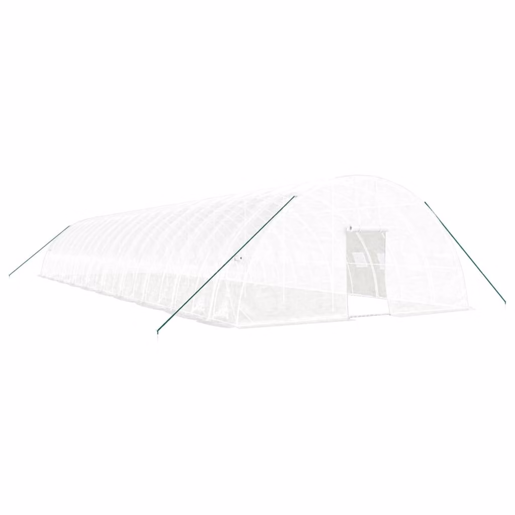 Serra con Telaio in Acciaio Bianco 120 m² 20x6x2,85 m