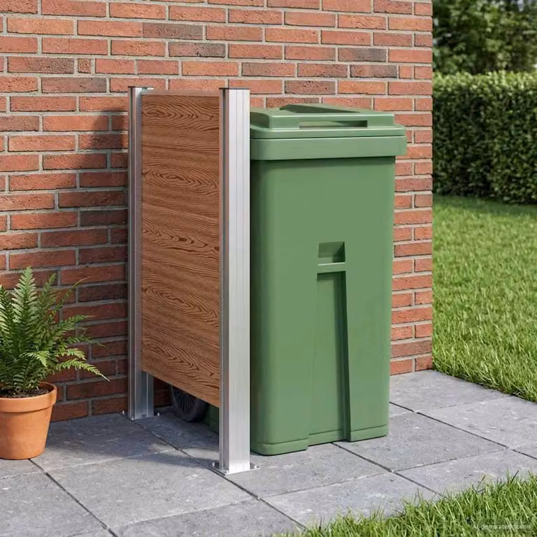 Recinzione contenitore per rifiuti vidaXL marrone H: 115 cm, L: 85 cm, P: 12 cm