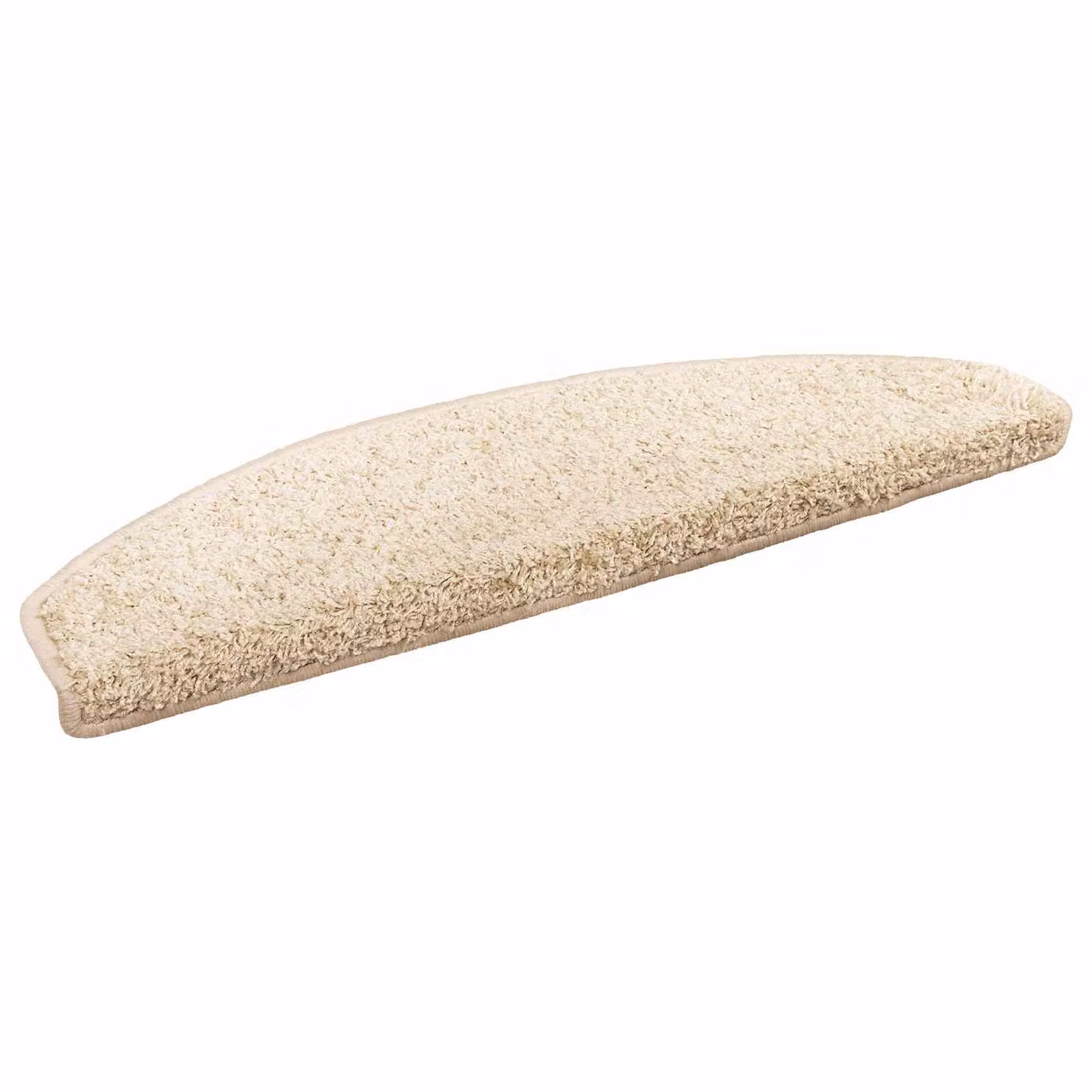 Set di 15 tappetini per scale autoadesivi vidaXL in polipropilene antiscivolo e fonoassorbenti, design moderno semicircolare, marrone o beige, L: 80 cm x P: 24,5 cm x H: 3,5 cm
