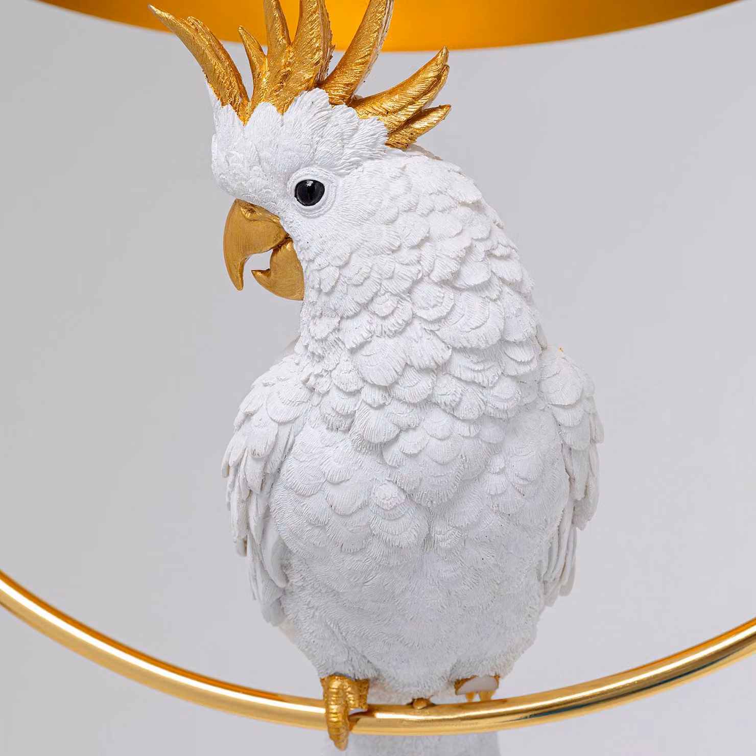 KARE Lampada a sospensione Cockatoo, dimmerabile, Ottone / Oro, Soggiorno / Sala da pranzo, Metallo, Moderno, Lampada a sospensione