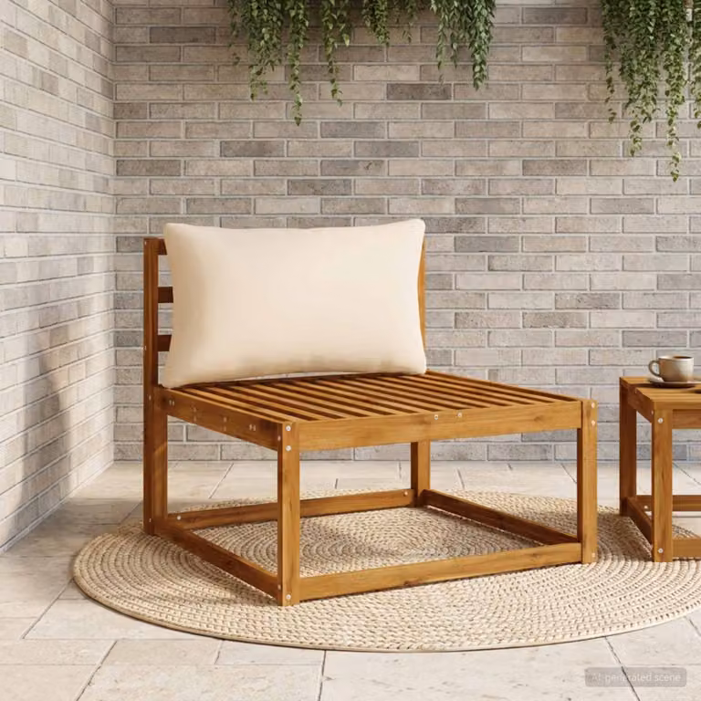 Cuscino per schiena vidaXL PUTTEN in poliestere, colore beige