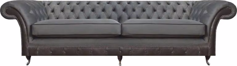 Grau Sofa Zweisitzer Couch Designer Polstermöbel Einrichtung Chesterfield