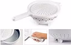 Scolariso con manico Stefanplast colore beige e bianco L: 23 cm, P: 38 cm, H: 11 cm