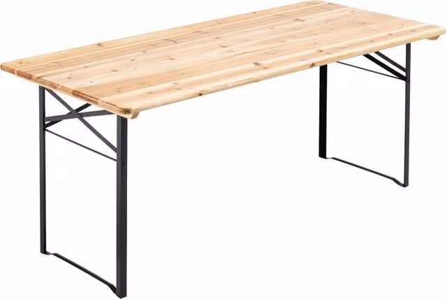 Oviala - Tavolo da birreria e 2 panche in legno da 177 cm
