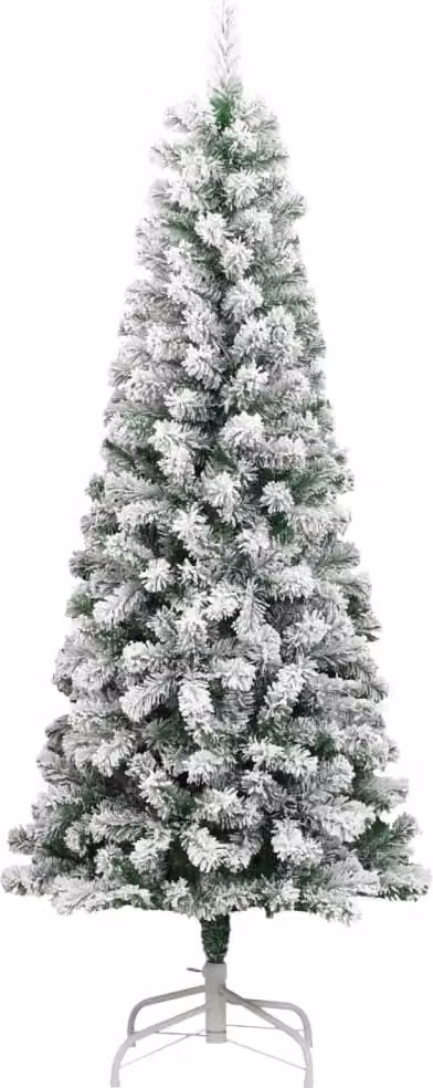 Albero Natale Artificiale Incernierato con Neve Fioccata 210 cm