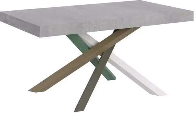 Tavolo allungabile Itamoby Volantis moderno colore grigio con gambe multicolore L: 160-264 cm, P: 90 cm, H: 77 cm – 1