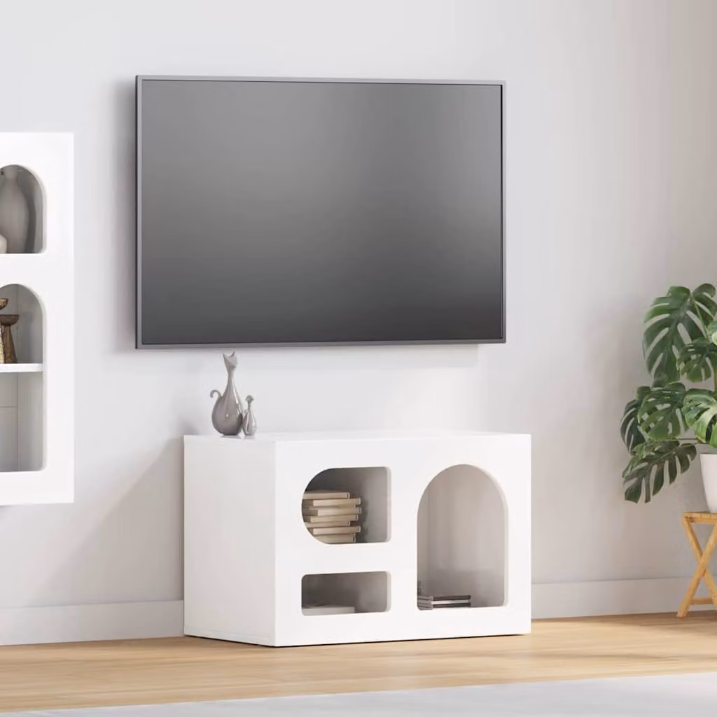 Mobile TV stand vidaXL moderno in MDF bianco lucido L/P/H: 60 x 35 x 40 cm