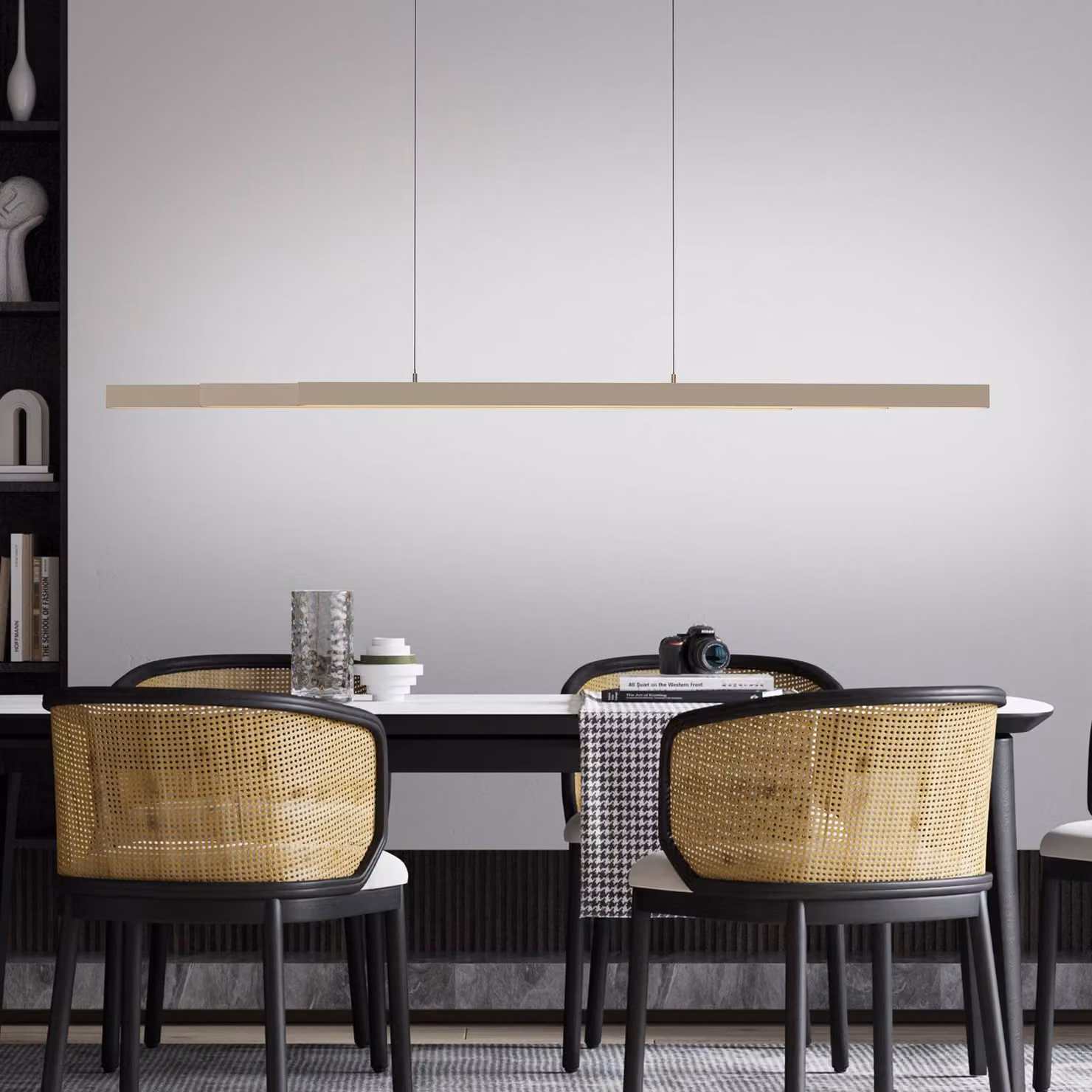 Paul Neuhaus Lampada a sospensione Adriana, dimmerabile, Bronzo / Ottone antico, Soggiorno / Sala da pranzo, Alluminio, Moderno, Lampada a sospensione