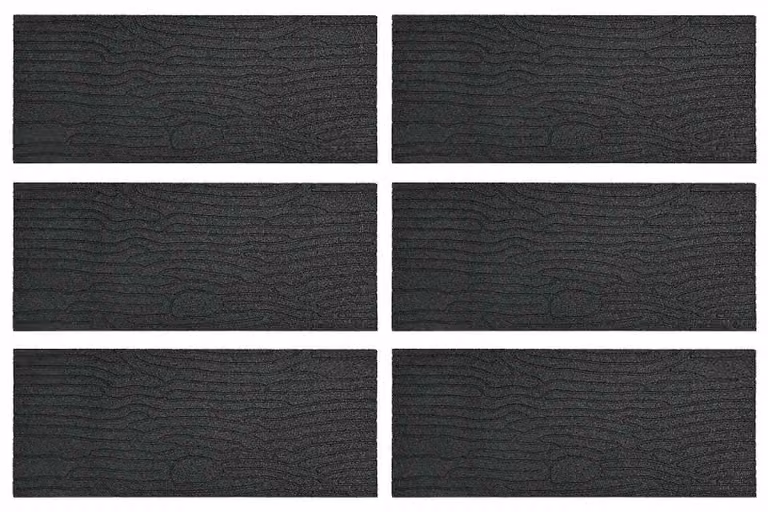 Pietra da Passo 6 pcs Nero 60,5 x 25 x 2 cm Gomma