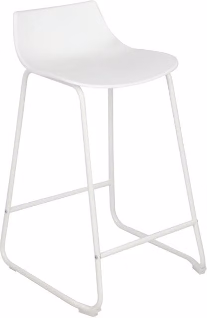 Set di 2 Sgabelli Derek Casa Collection con Seduta in PP Bianco Opaco