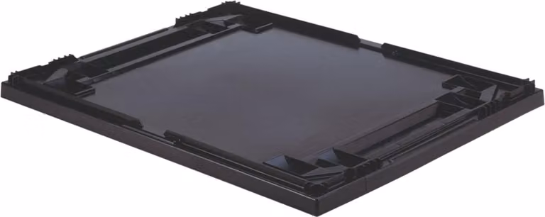 Coperchio di supporto nero per box di dimensioni 600x400 mm
