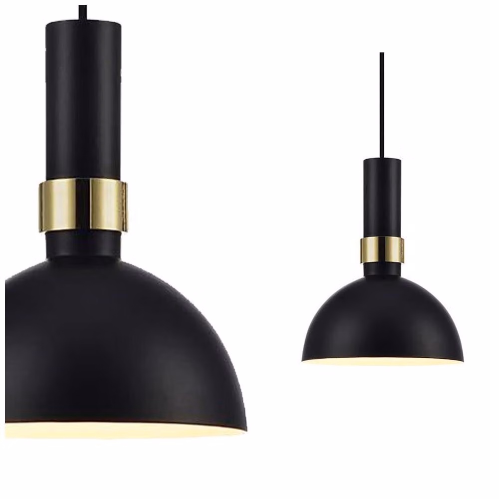 LARRY lampada a sospensione nera 1 lampadina