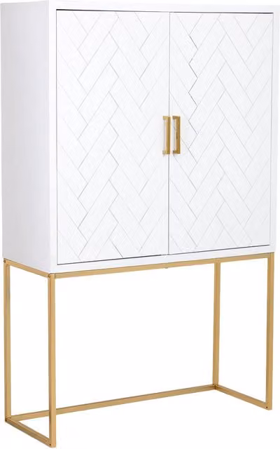 Armadio 2 ante in legno e metallo 100x40x160h cm