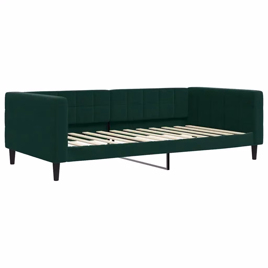 Letto da giorno moderno vidaXL in velluto verde L: 100 cm, P: 200 cm, H: 68 cm – 2