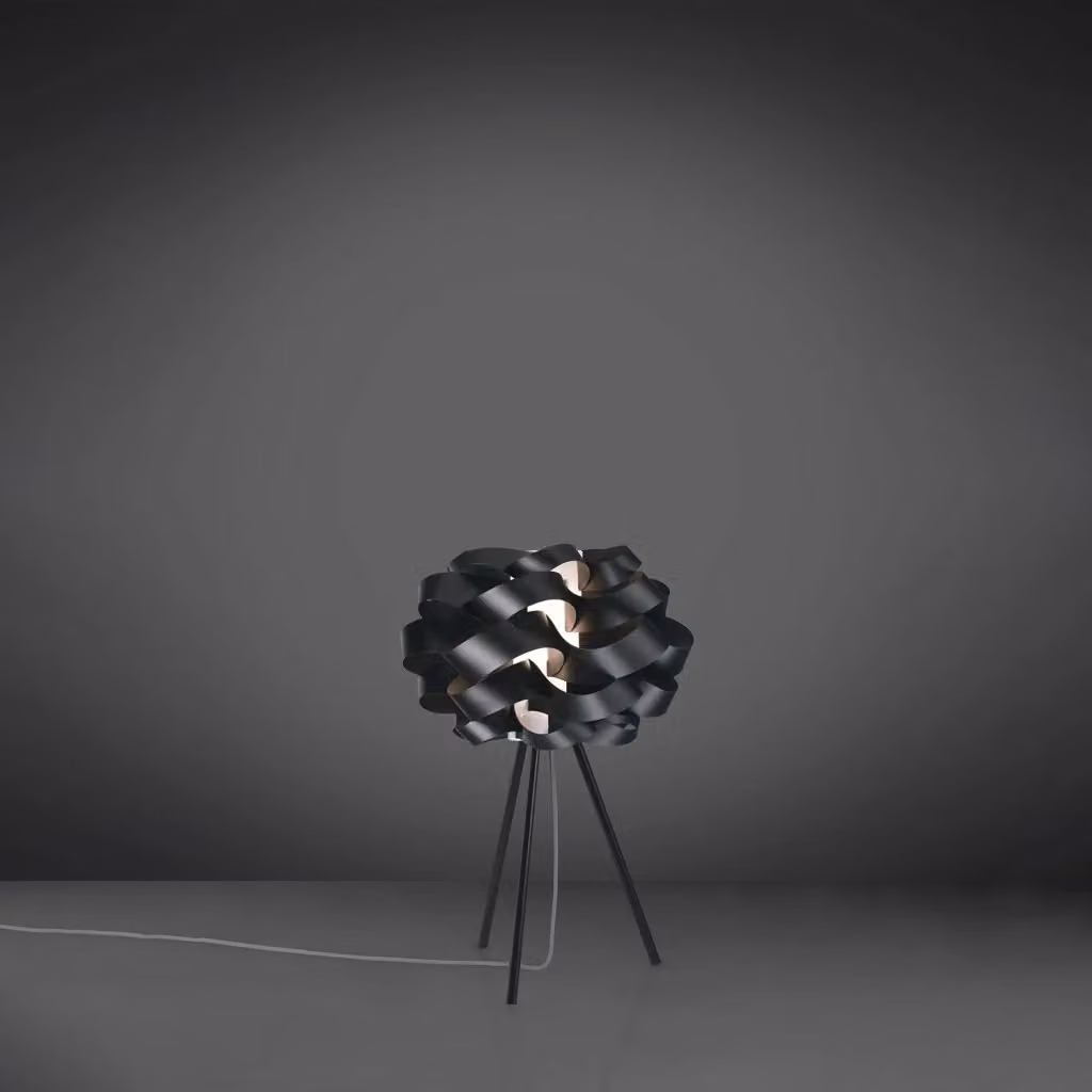 Lampada da scrivania moderna Cloud Polilux Linea Zero in metallo e plastica nera con attacco E27 – 2