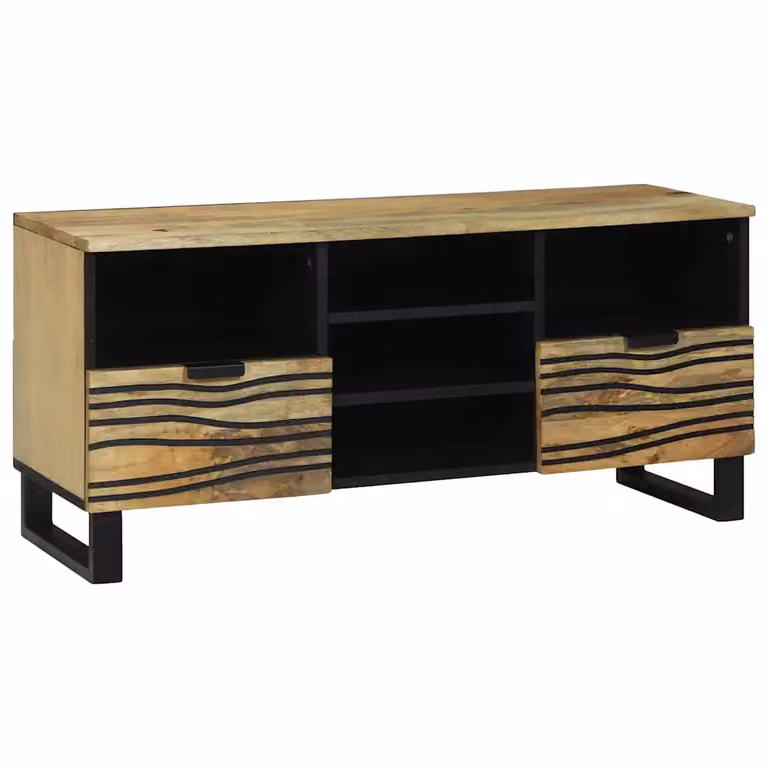 Unità TV moderna vidaXL in legno color marrone, L 100 x P 33 x H 46 cm