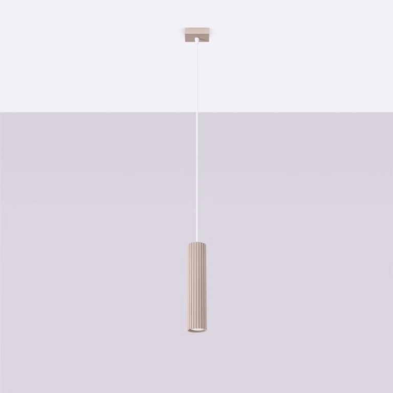 Lampada a sospensione KARBON 1 taupe 1xGU10 10W alluminio 118x8x8cm Sollux Lighting