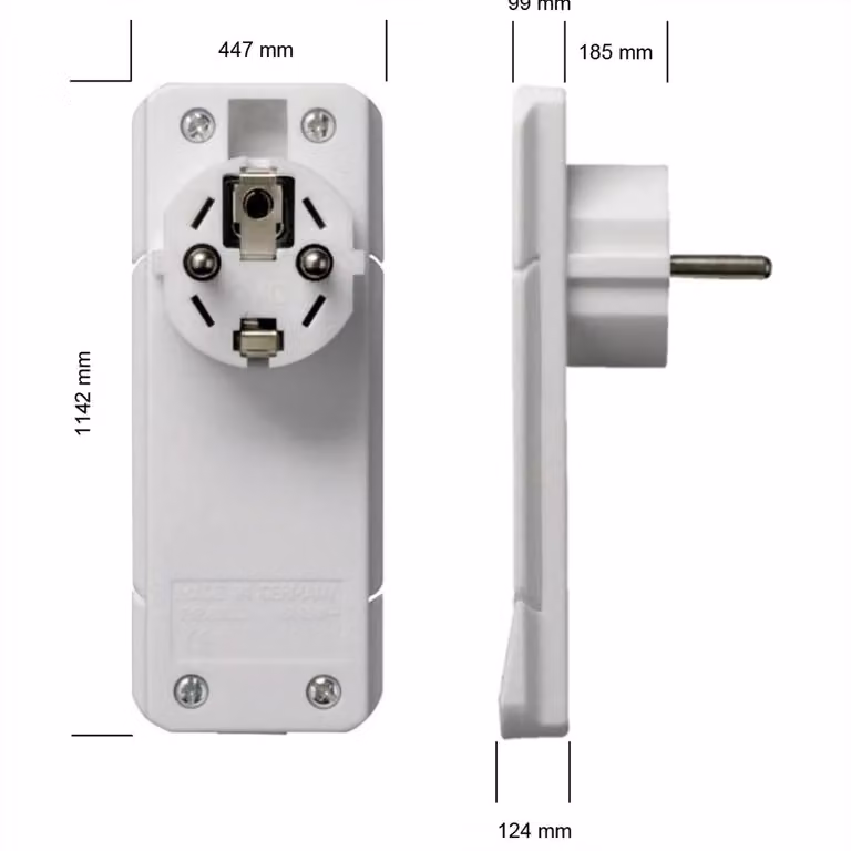 BACHMANN SmartPlug spina piatta 1x contatto di terra bianco, 1,5 m