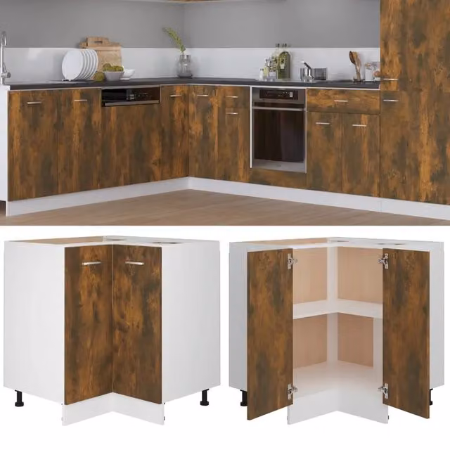 Armadietto da cucina Lyon Design Mania Rovere Fumo, L: 75,5 cm, P: 75,5 cm, H: 81,5 cm
