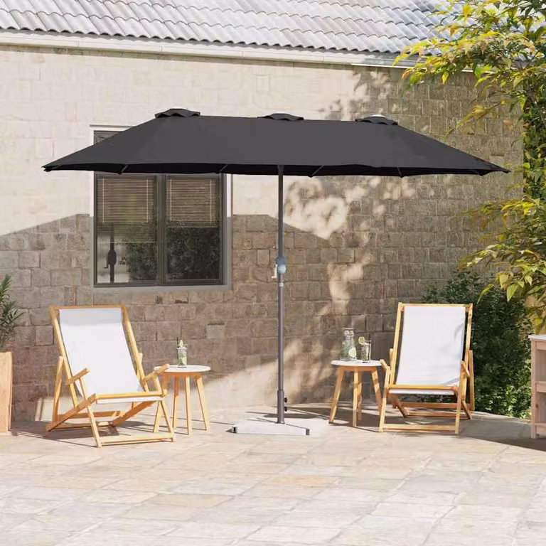 Maison Exclusive - Ombrellone da giardino, dimensioni 370 x 197 x 239 cm, realizzato in poliestere e alluminio
