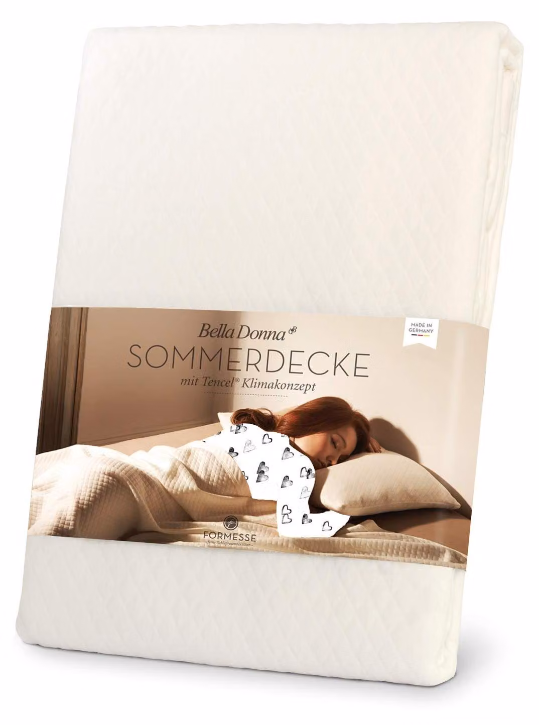 Copertura estiva per letto in Lyocell Lyocell, 150x220 cm, colore bianco